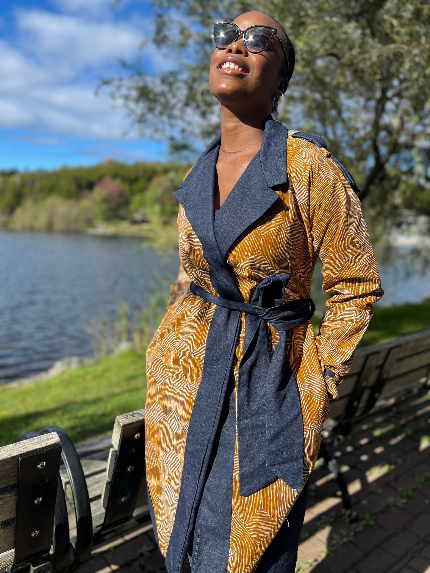 Ankara Fall Trench Coat