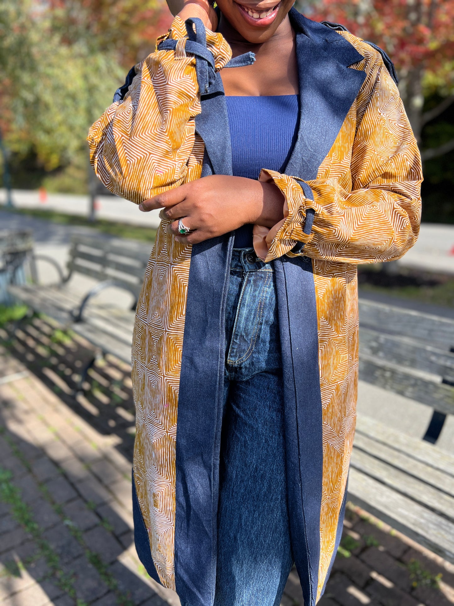 Ankara Fall Trench Coat
