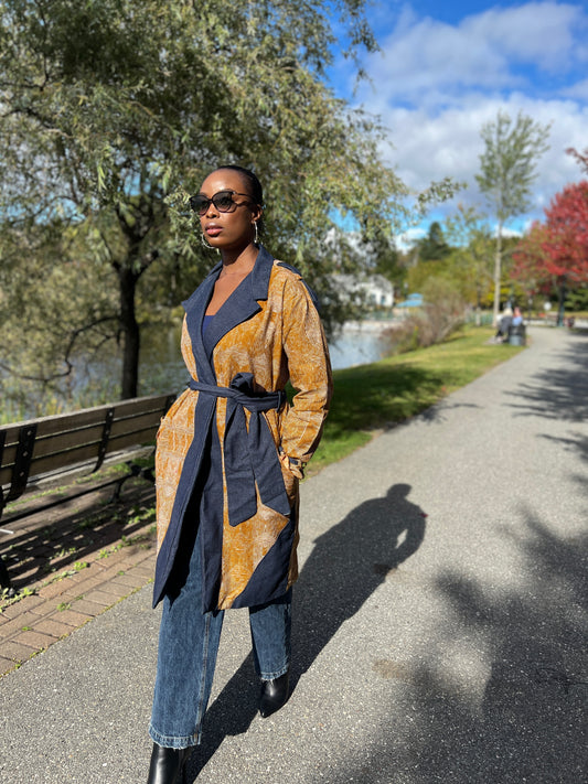 Ankara Fall Trench Coat